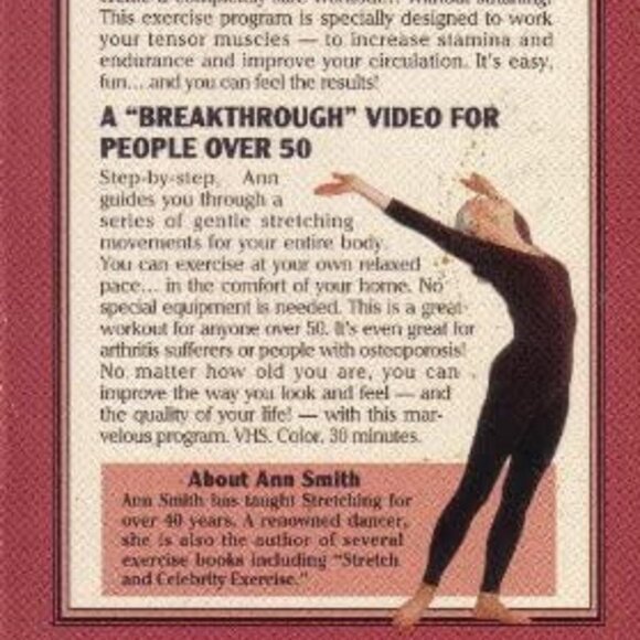 Stretching For Seniors with Ann Smith New Sealed VHS Tape 1997 NEW - Picture 3 of 3